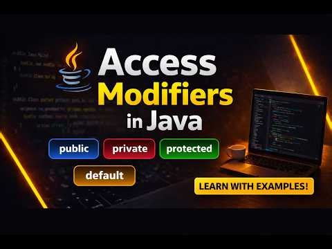 Java Access Modifiers Explained | public, private, protected, default (with examples)