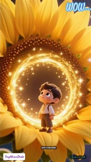 🌻 Afnan Goes Back to School Through a Sunflower Portal?! 😳✨