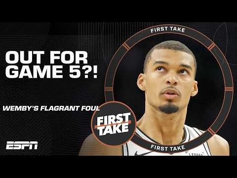 Stephen A. WOULDN’T BE SURPRISED if the NBA SUSPENDED Wemby for Game 5 🤯 | First Take