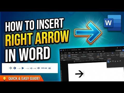 How to Insert Right Arrow in Word