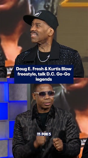 "I felt Chuck [Brown]'s spirit." Hip hop legends Doug E. Fresh and Kurtis Blow joined Good Day DC to celebrate 50 years of go-go music ahead of the Go-Go Awards in D.C. | Fox 5 DC