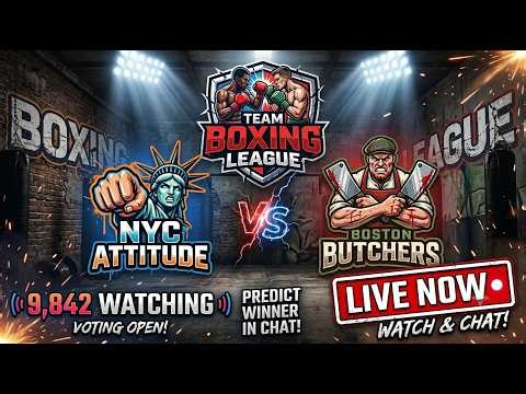 🔴 LIVE: NYC Attitude vs Boston Butchers | Team Boxing League - Boxeo Gratis Watch Party Vertical!