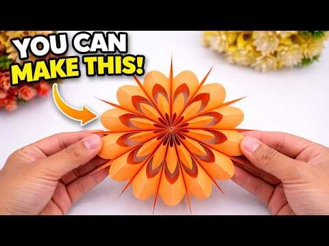 Easy Paper Crafts ✨ Quick & Easy 3D Paper Snowflake Tutorial (No Glue Mess!)