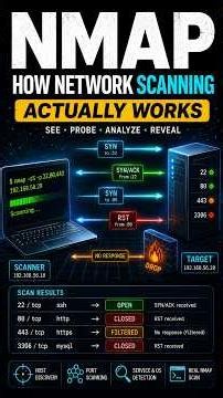 Nmap Explained in 3 Minutes: How Network Scanning Actually Works 🔍 #Nmap #Linux #shorts