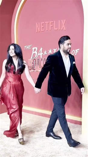 Akash Ambani & Radhika Merchant Shine at The Bads of Bollywood Premiere ✨🎬 | Stylish Duo at NMACC