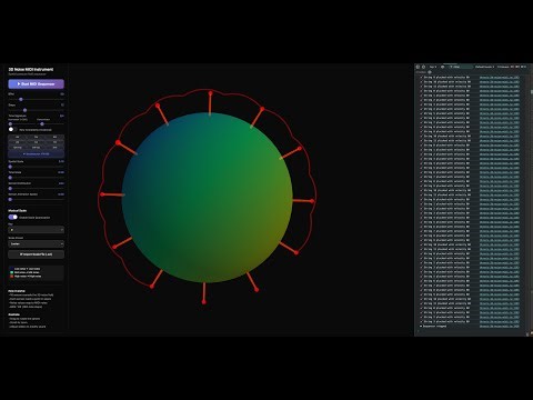 SIMPLEX NOISE GENERATIVE MIDI SEQUENCER TEST