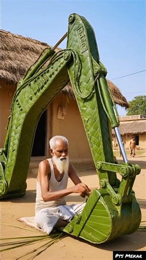Amezing Hand Crafts JCB Made For Leaf 🌿 #shorts #handcraft #ptsmekar