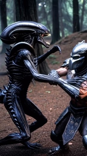 Tallmantalk on Instagram: "Alien versus predator big fight #hollywood #fight #travel #movie"