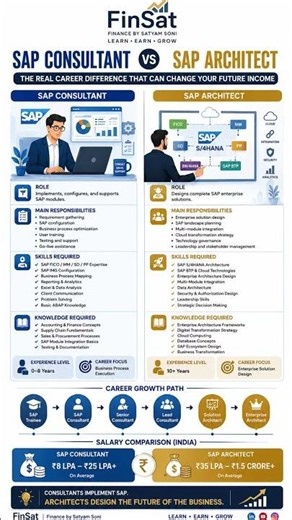 SAP Consultant vs SAP Architect | Salary, Skills & Career Path Explained #finance #accounting #gst