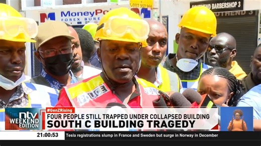 South C Building Tragedy: Rescue efforts are still underway to save four people who are trapped beneath the rubble of a building that collapsed in Nairobi. CS Ruku: The building was supposed to be 12 floors but had reached 14th floor. #NTVTonight | NTV Kenya