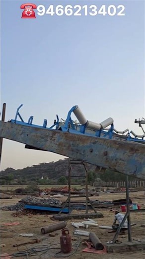 Stone Crusher Conveyor Roller Fitting | Heavy Duty Idler Installation 🔥