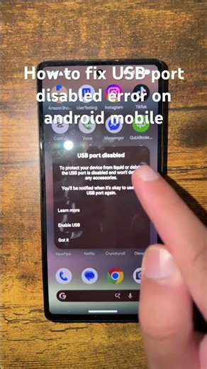 How to fix USB port disabled error on android mobile