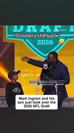 Mark Ingram went scorched earth when announcing the Ravens pick 😅 #ravens #nfldraft