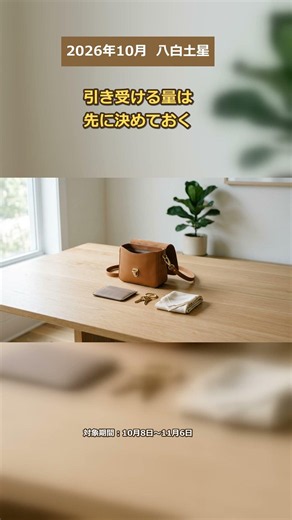 【2026年10月・八白土星】引き受ける量は、先に決めておく #Shorts