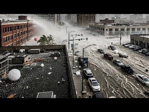 Italy chaos today..!! The hailstorm flood Ozieri, Sardinia, paralyzed life