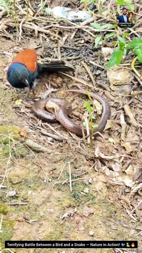 Terrifying Battle Between a Bird and a Snake — Nature in Action!🐦🐍🔥 #snake #wildliferescue #wildlife