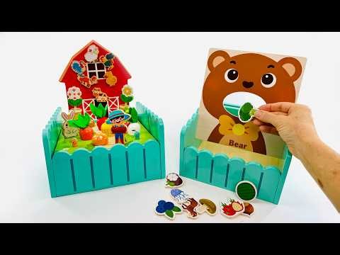 Kids Learn Fruit and Vegetable Names! Toddlers Learn Colors & Counting!