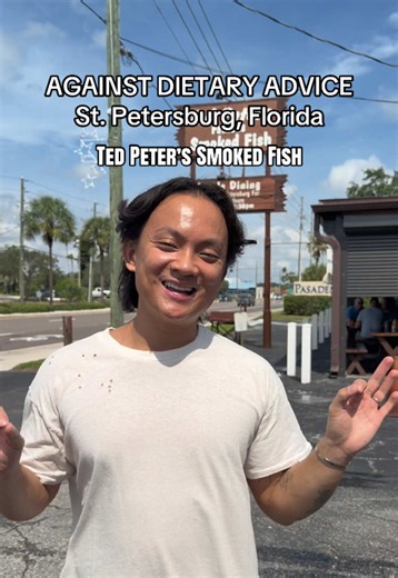 We made it to St. Pete!!!!! And because we’re next to the water, we gotta go fishy fishy and there’s no better place to try it but Ted Peter’s Smoked Fish a family’s secret and restaurant for 75 years! #nursejohnn #stpetersburg #florida #stpete #food