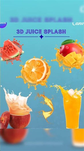 Canva Splash Keywords You Need to Try!Water, Milk, Paint & Chocolate Splash #shorts #canva #reels