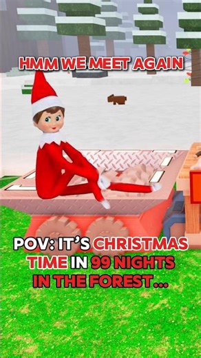 When The “ELF” JOINS ME in 99 NIGHTS IN THE FOREST on ROBLOX! 🎅🦌
