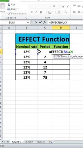 EFFECT Function in Excel | Calculate Effective Annual Interest Rate Easily