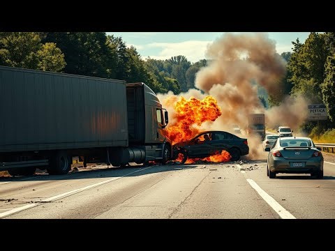 Brutal Fire Crashes and Explosions — Car Crash Compilation #4