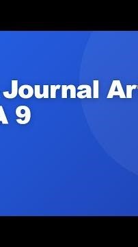 How to Cite a Journal Article in MLA 9 #Shorts