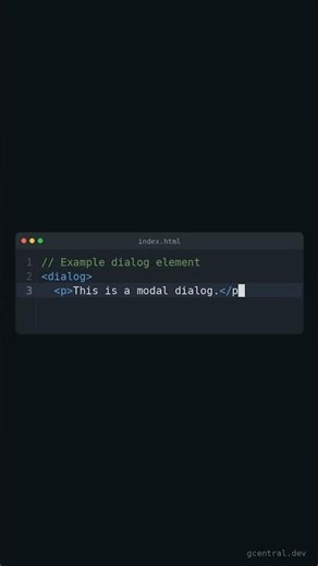 Part 42: Learning Web development basics | Dialog Element