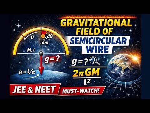 Gravitational Field of Semicircular Wire 🔥 JEE/NEET Concept Made Easy