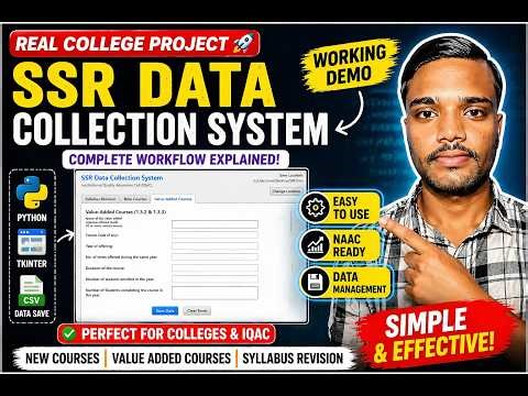 Built a SSR Data Collection System 🚀 | Real College Project | Python GUI