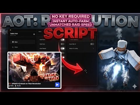Attack On Titan Revolution Script 🔥NO KEY🔥 (Mobile/PC) 📱 Auto Farm & Instant Kill