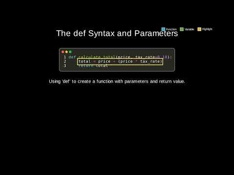 Defining Functions with def in Python