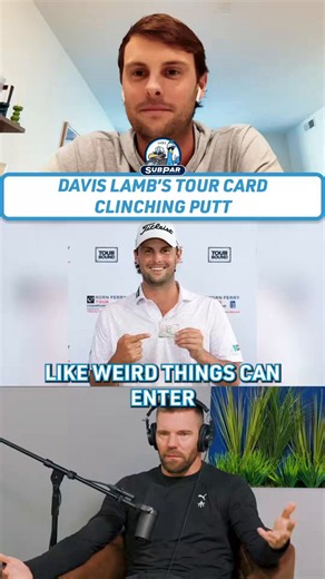 Subpar on X: "On the 72nd hole of the Korn Ferry Tour Championship Davis Lamb had an incredible up and down to help secure his @PGATour card for next season. Despite setting himself up with about a 2-footer for par, he tells @ColtKnost and @thesleezyman the thoughts racing through his mind while he waited to putt. This week’s episode featuring the full interview with one of the newest members of the PGA Tour is out now and presented by @bluerunspirits 📺/🎧: https://t.co/FHd5qTOp5q" / X