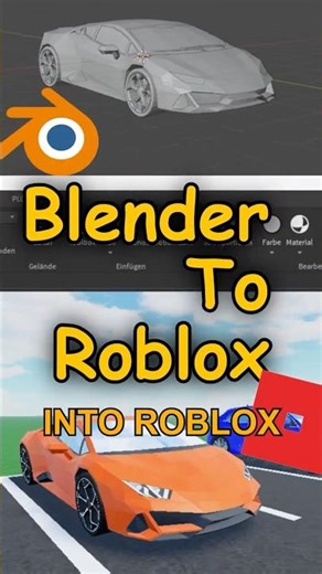 How To Import A Car From Blender Into Roblox #blender3d #roblox #robloxstudio #carmodeling #tutorial