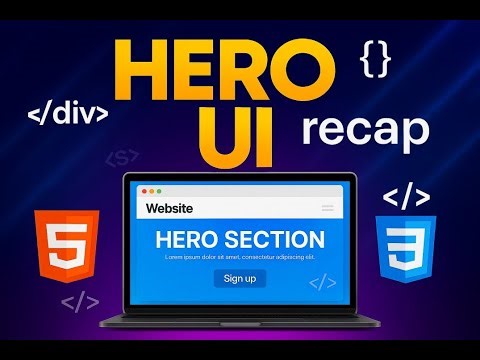 How to create Hero Section-Recap-(HTML & CSS Tutorial)