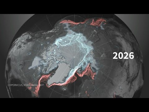 ANIMATED MAP: The melting of Arctic sea ice | AFP Animé