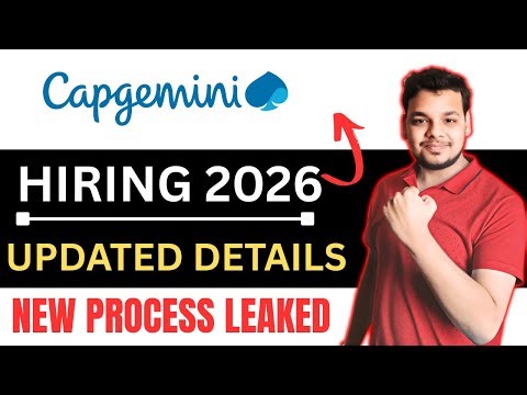 Capgemini Hiring 2026 | Capgemini Roles , Updated Pattern | Capgemini Hiring Update 2026