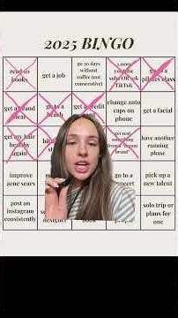 filling out my 2025 bingo card