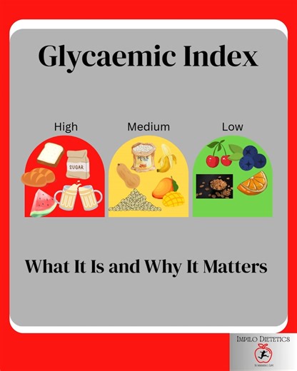 Impilo Dietetics on Instagram: "What is GI (Glycaemic Index)? This is a common question from those who want to understand food labels. Let's learn what GI is and what role it plays in a healthy diet for the general population.#nutrition #health #food #dietitian #healthyeatingtips #Health #fyp #fyppppppppppppppppppppppp #healthyrelationshipwithfood #healthyrelationshipwithfoodtips #foodtiktok"