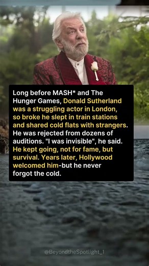 Donald Sutherland Slept in Train Stations Before Fame. #story #hollywood #celebrity