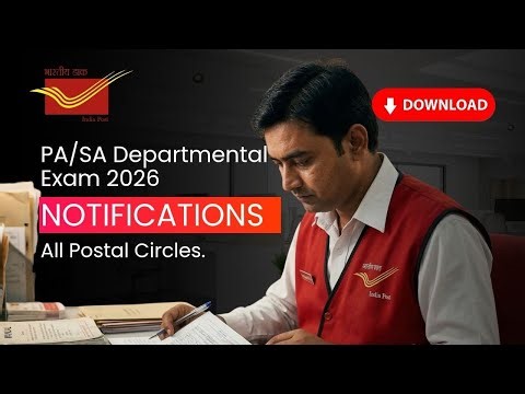 ALL STATES NOTIFICATION | PA/SA Departmental Exam 2026 - Download