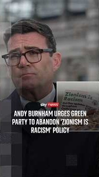 Andy Burnham: Greens 'wrong' to pass 'Zionism is racism' policy