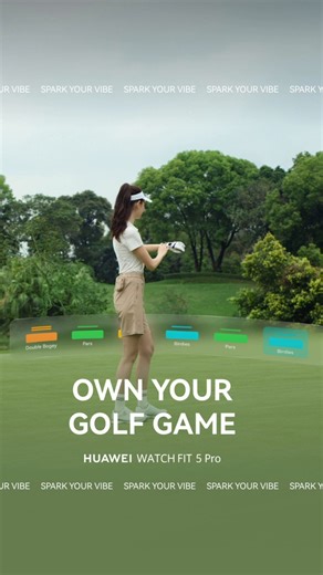 Eye on the ball, mind on the moment. HUAWEI Watch FIT 5 Pro keeps you in control across the course.
