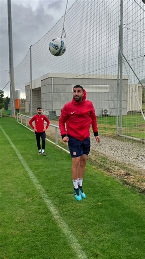 I attempted a Cristiano Ronaldo jump challenge on the pitch