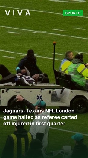 Jaguars-Texans NFL London game halted as referee carted off injured in first quarter #shorts