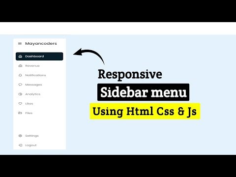 Advanced Responsive Sidebar menu | HTML CSS JS | Mayancoders