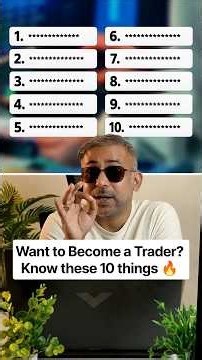 Trader बनने के लिए ये 10 Skills आनी चाहिए! 📈 | Trading Secrets #shorts
