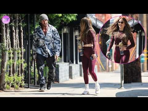 Jennifer Lopez flaunted her youthful figure in a tight workout outfit in LA