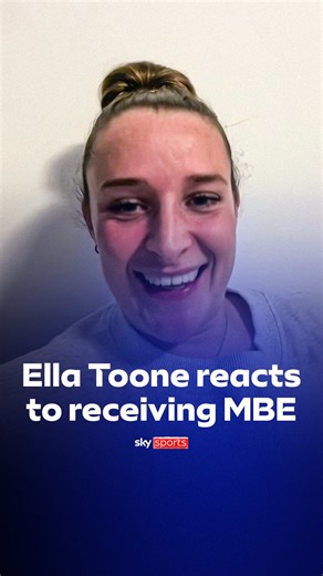 Ella Toone reacts to being awarded an MBE as part of the New Year’s Honours list for 2026 ✨ #wsl #manutdwomen #ellatoone #toone #lionesses