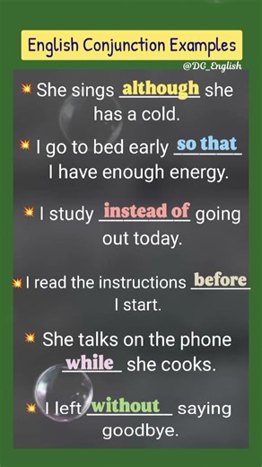 English Conjunction Examples 👩🏻‍🏫 English Grammar Rules #goviral